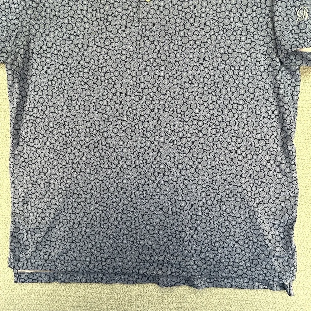 Peter Millar Polo Shirt Mens XL Blue Runner Performance Jersey Summer Comfort - Picture 6 of 16